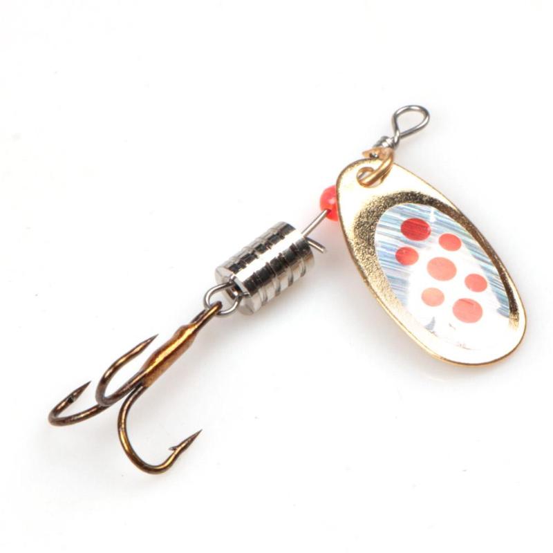 Metal Spinner Spoon Sequins Fishing Lure Hard Baits w/Feather Treble Hook pesca Bait Hooks Tackle acesorios-ebowsos