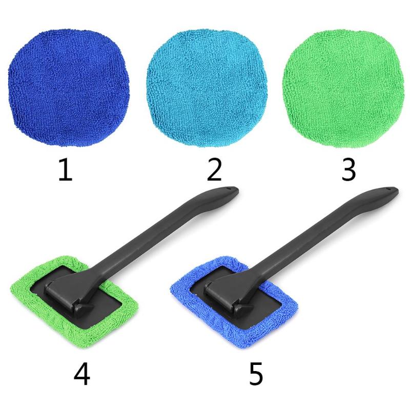 Microfiber Long Handle Car Window Cleaning Brush Windshield Cleaner - ebowsos