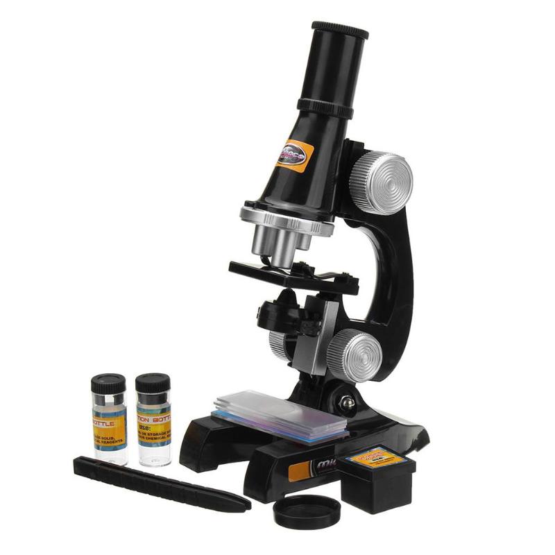 Microscope Kit Lab 100X 200X 450X Home School Science Educational Toy Gift Refined Biological Microscope for Kids Child - ebowsos