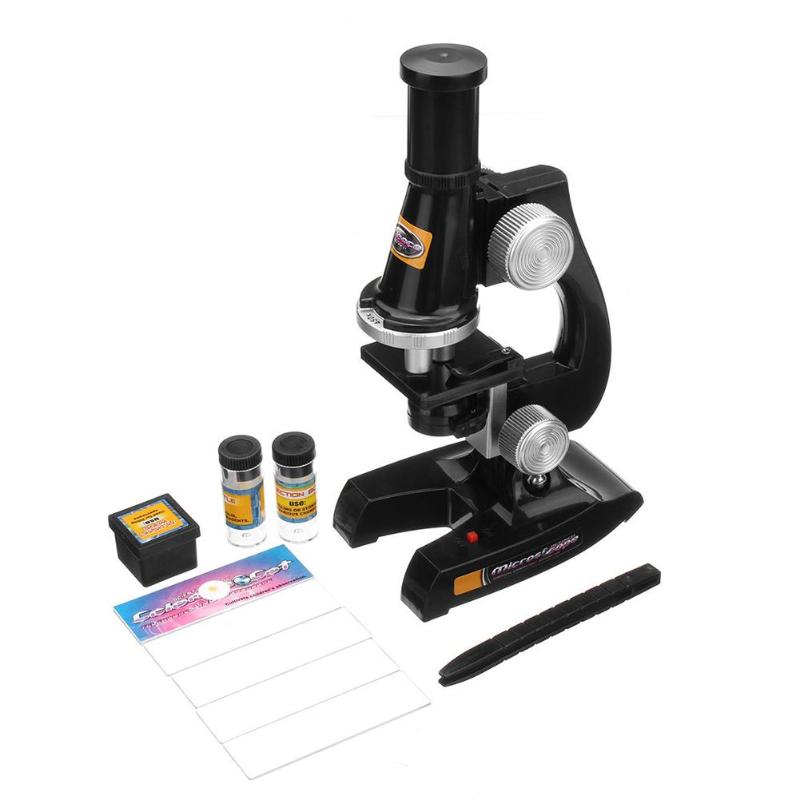 Microscope Kit Lab 100X 200X 450X Home School Science Educational Toy Gift Refined Biological Microscope for Kids Child - ebowsos