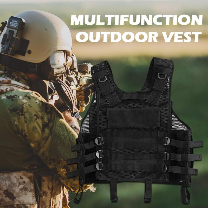 Military Tactical Vest Molle Combat Assault Plate Portable Oxford Fabric Adjustable Multifunction OutdoorClothing Hunting Vest-ebowsos