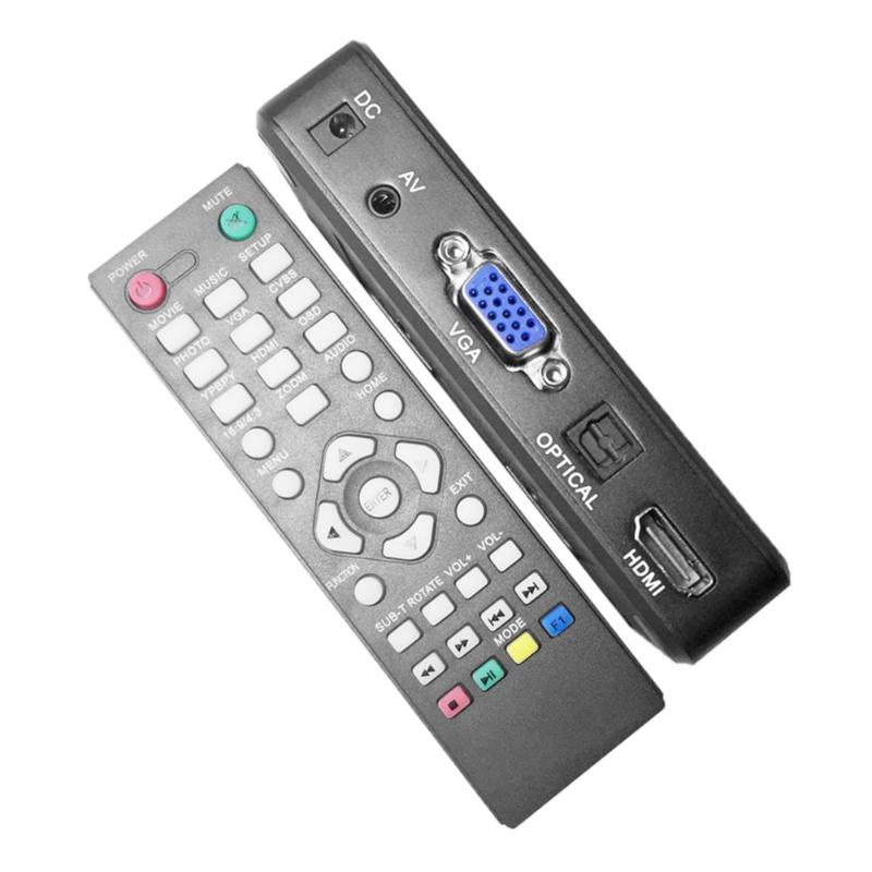 Mini Aluminum Blu-ray 3D Media Player 1080P Full HD VGA HDMI AV USB Optical Fiber Coaxial TV Video Box Remote Control Promotion - ebowsos