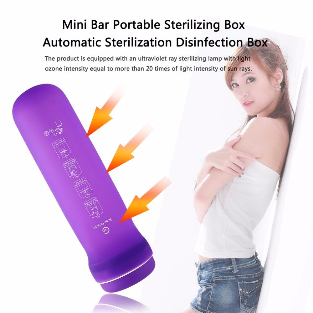 Mini Bar Portable Sterilizing Box Ultraviolet Ray and Ozone Automatic Sterilization Dual Disinfection Box with Lamp Indicator - ebowsos