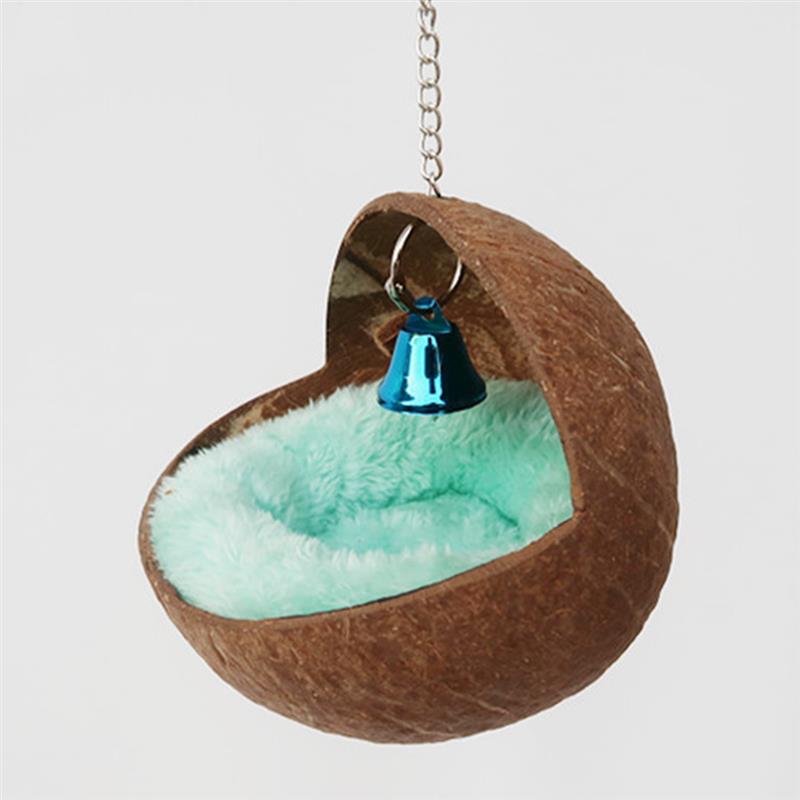 Mini Cute Pet Nest Warm Soft Lovely Creative Coconut Shape Hamster Bed Small Pet House Bed Pet Supplies-ebowsos