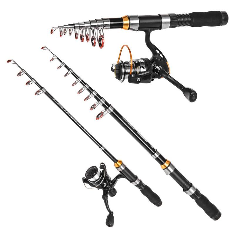 Mini Glass Fiber Telescopic Sea Fishing Pole Hand Fishing Spinning Rod,1.2/1.5/1.7/1.9/2.1/2.3M-ebowsos