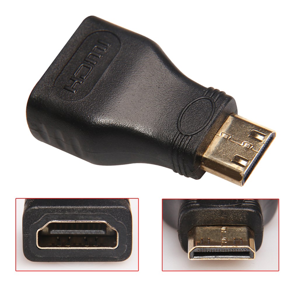 Mini HDMI Male to HDMI Female + Micro to HDMI Adapter Connector For HDTV - ebowsos