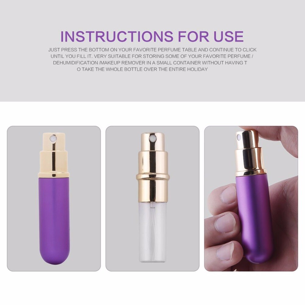 Mini Portable parfum Bottle,Aluminum Alloy Empty Amazing Travel Spray Perfume Bottles Atomizers cosmetic containers Gifts - ebowsos