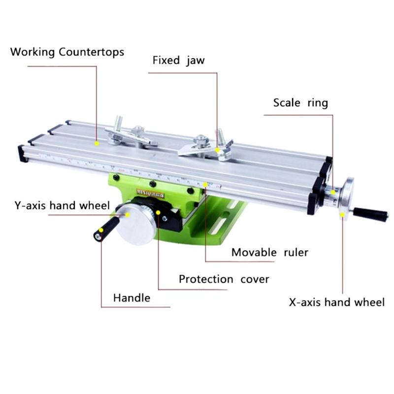 Mini Table Bench Precision Milling Machine Drill Bench Vise Fixture Worktable X Y-axis Adjustment Coordinate Table Vise Bench - ebowsos