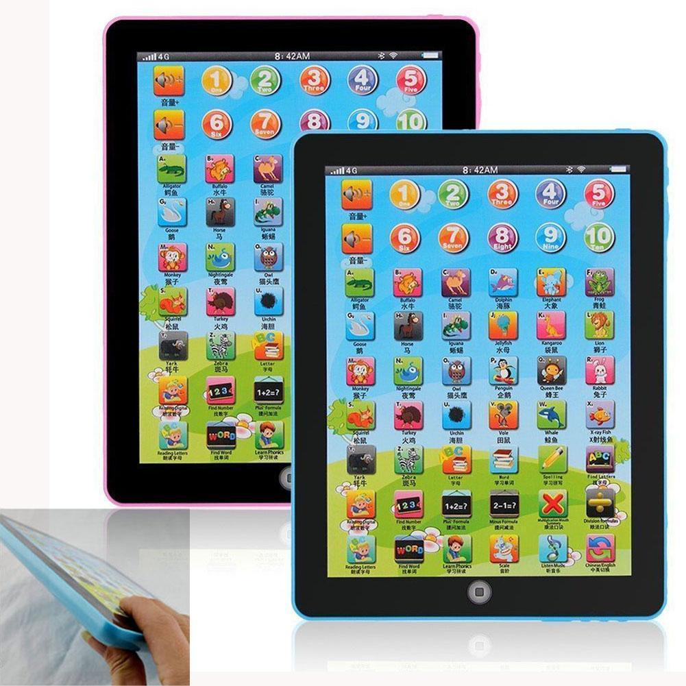 Mini Tablet Pad Kid Children First Learning English Educational Teach Toy Fun-ebowsos