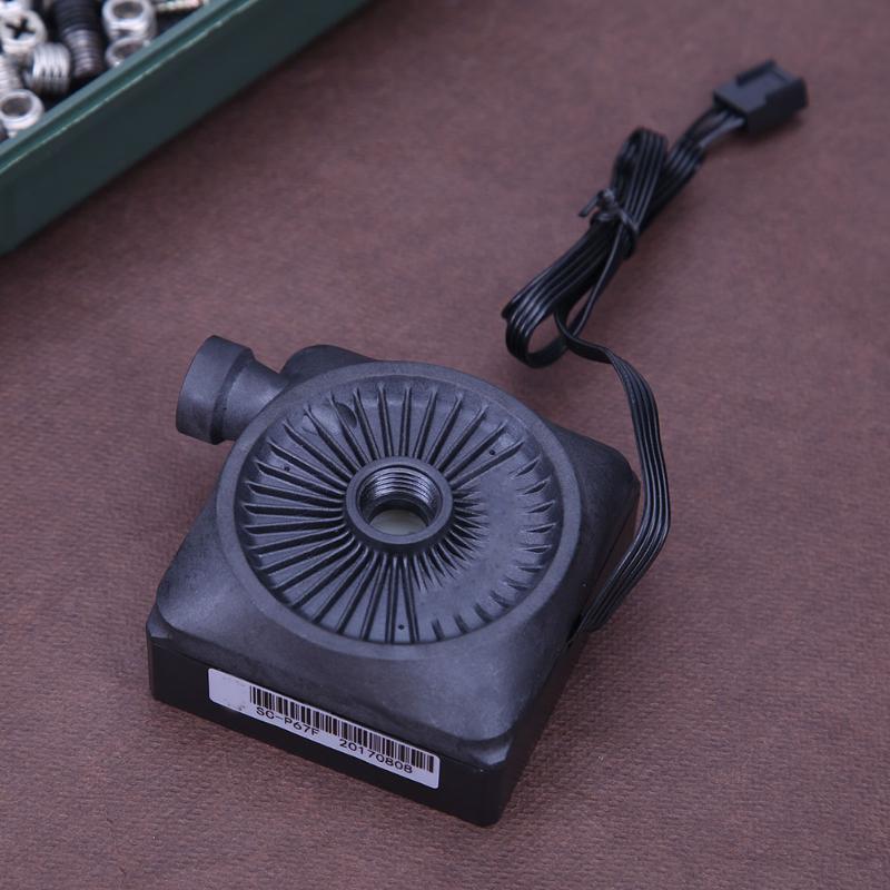 Mini Water Circulation Pump G1/4 Thread 12V Super Silent Pump Mini Size PWM Test for PC Water Cooling System - ebowsos