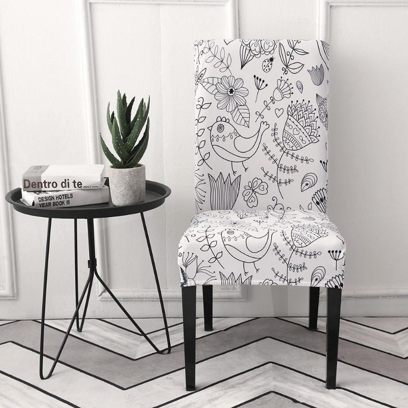 Modern Print Elastic Chair Cover Stretch Banquet Seat Case Slipcover Decor Zebra Stretch Chair Cover Seat Covers Decoration - ebowsos