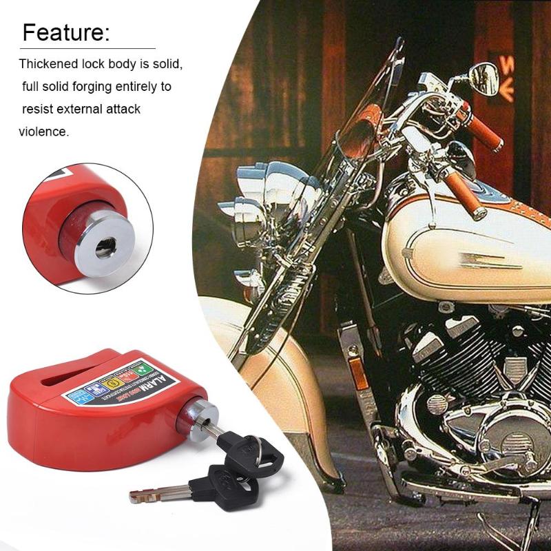 Motorcycle Scooter Disc Brake Lock Motor Bicycle Aluminum Alloy Anti-theft Wheel Disc Brake Lock Security Alarm Protection New - ebowsos