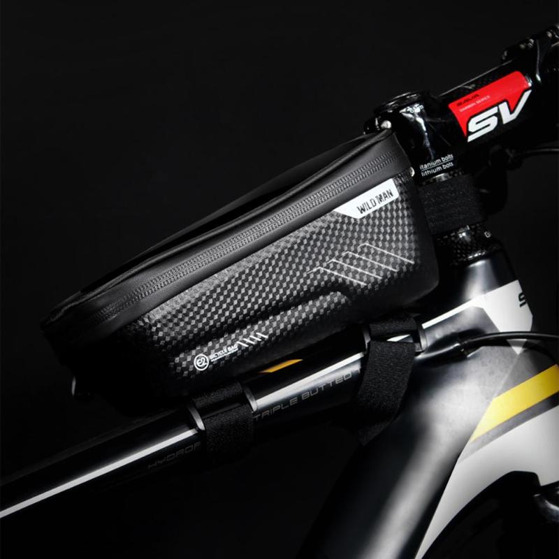 Mountain Bike Bag Rainproof Waterproof Mtb Front Bag 6.2inch Mobile Phone Case Bicycle Top Tube Bag Cycling Accessories-ebowsos