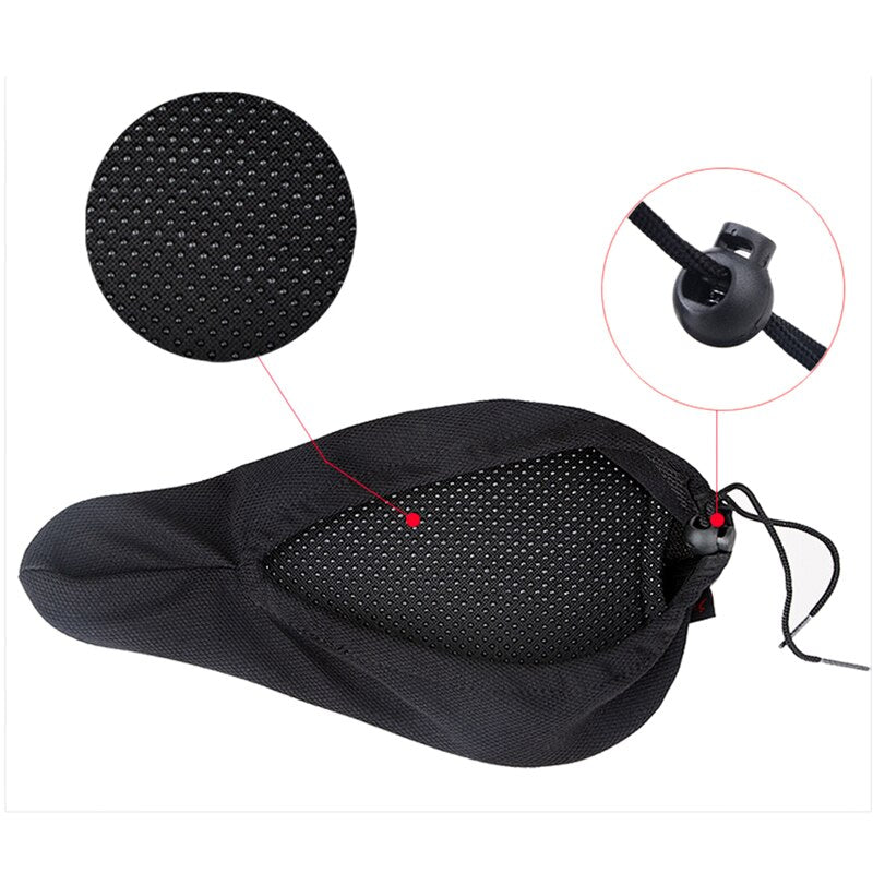 Mountain Bike Seat Saddle Bicycles Thickened Silicone Front Seat Saddle Cover Silica Gel Bike Saddle Cushion Cover-ebowsos