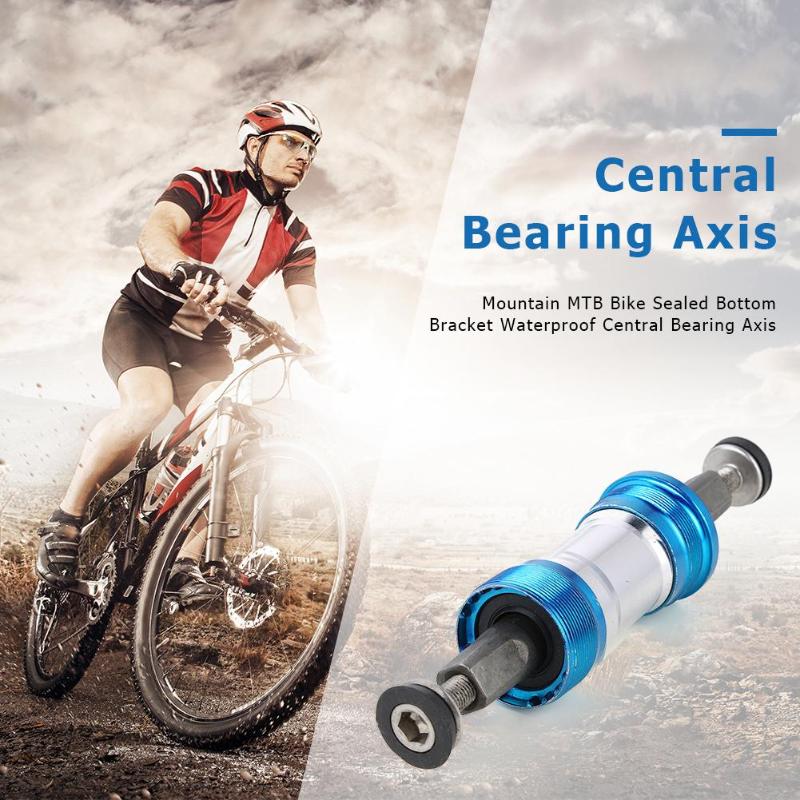 Mountain MTB Bike Sealed Steel Threaded Bottom Bracket Waterproof Central Bearing Axis Hole Center Axle Free Screw-ebowsos