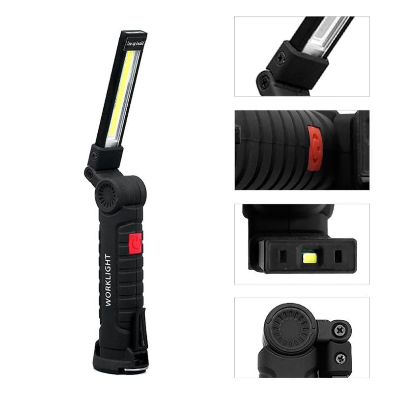 Multi-functional COB Work Lights Torch Folding Emergency Lights Lantern Handheld Movable Work Light USB Charging Portable Light - ebowsos