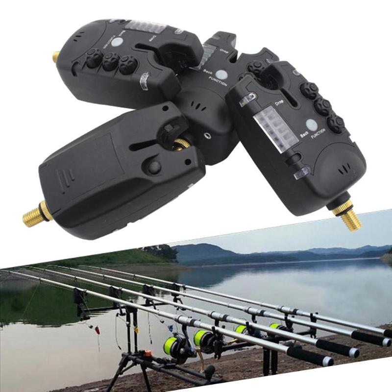 Multifunction Fishing Bite Alarm Blue Light Tone Volume Sound Fish Bite Alarm Fishing Tackle Alarm Fish Rod Swingers-ebowsos