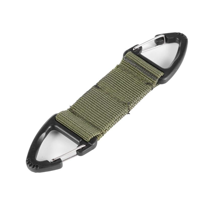 Multifunction Outdoor Nylon Molle Webbing Belt Clip Climbing Carabiner Buckle Backpack Bag Clasp Hanging Chain Key Hook-ebowsos