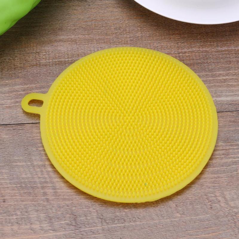 Multifunction Silicone Dish Bowl Cleaning Brush Kitchen Pot Washing Tool D30 - ebowsos