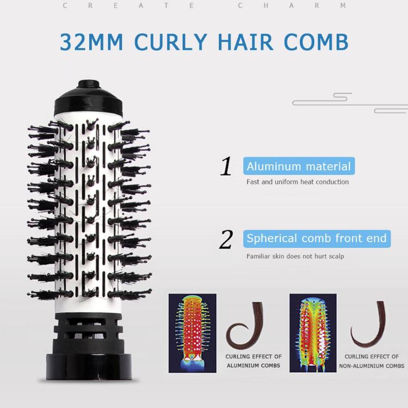 Multifunctional 3 in 1 Hair Dryer Constant Temperature Hot Hair Brush Roller Rotate Comb Straightener Curling Iron Styling Tool - ebowsos