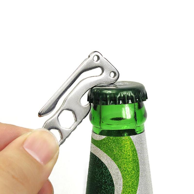 Multifunctional Hook Pocket Key Clip Key Chain EDC Outdoor Survival Mini Tool Bottle Opener Hexagon Wrench Waist Hanger-ebowsos