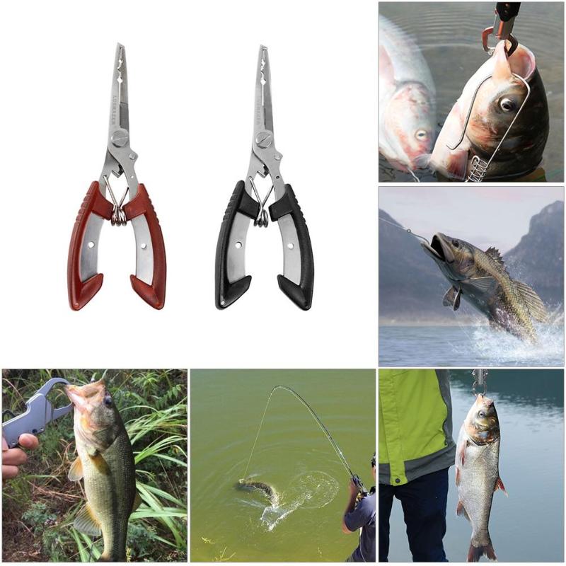 Multifunctional Stainless Steel Fishing Pliers Scissors Line Cutter Remove Hook Fishing Tackle Tool Fishing tool Pliers-ebowsos