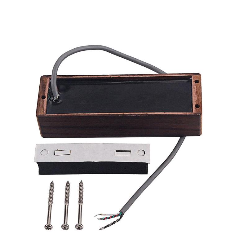 Musical Pickup Instruments Accessories Practical Rosewood Seal Up 4-core Wire 5 Strings Bass Guitar Bridge Amplifier-ebowsos