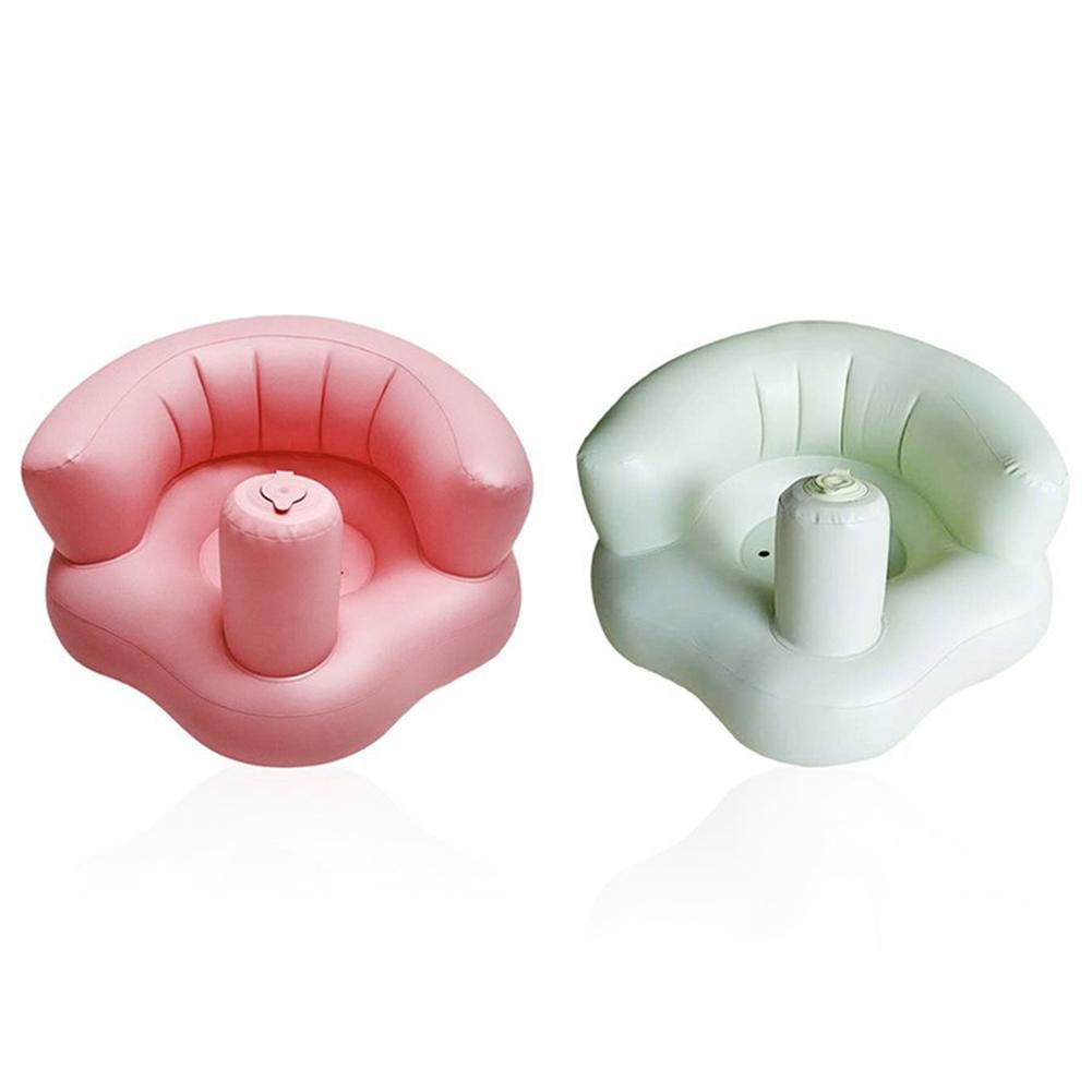NEW ARRIVAL Inflatable Baby Shower Air Seat Baby Bath Pad For Babies To Learn Seat Safety Security Bath Seat Two Color-ebowsos