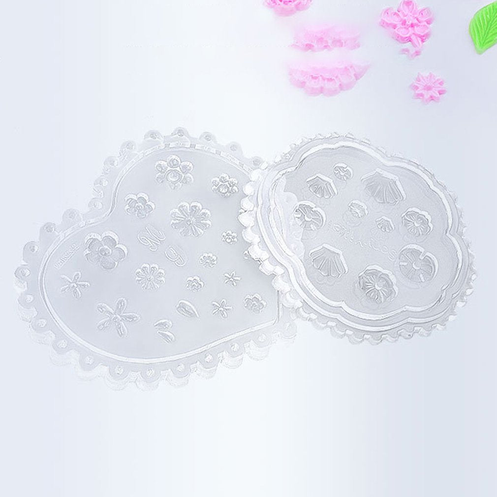 Nail Art Decoration Tools Nail Silicone Mould Popular Relief Abrasives Flowers Daisy Carved Soft Film - ebowsos