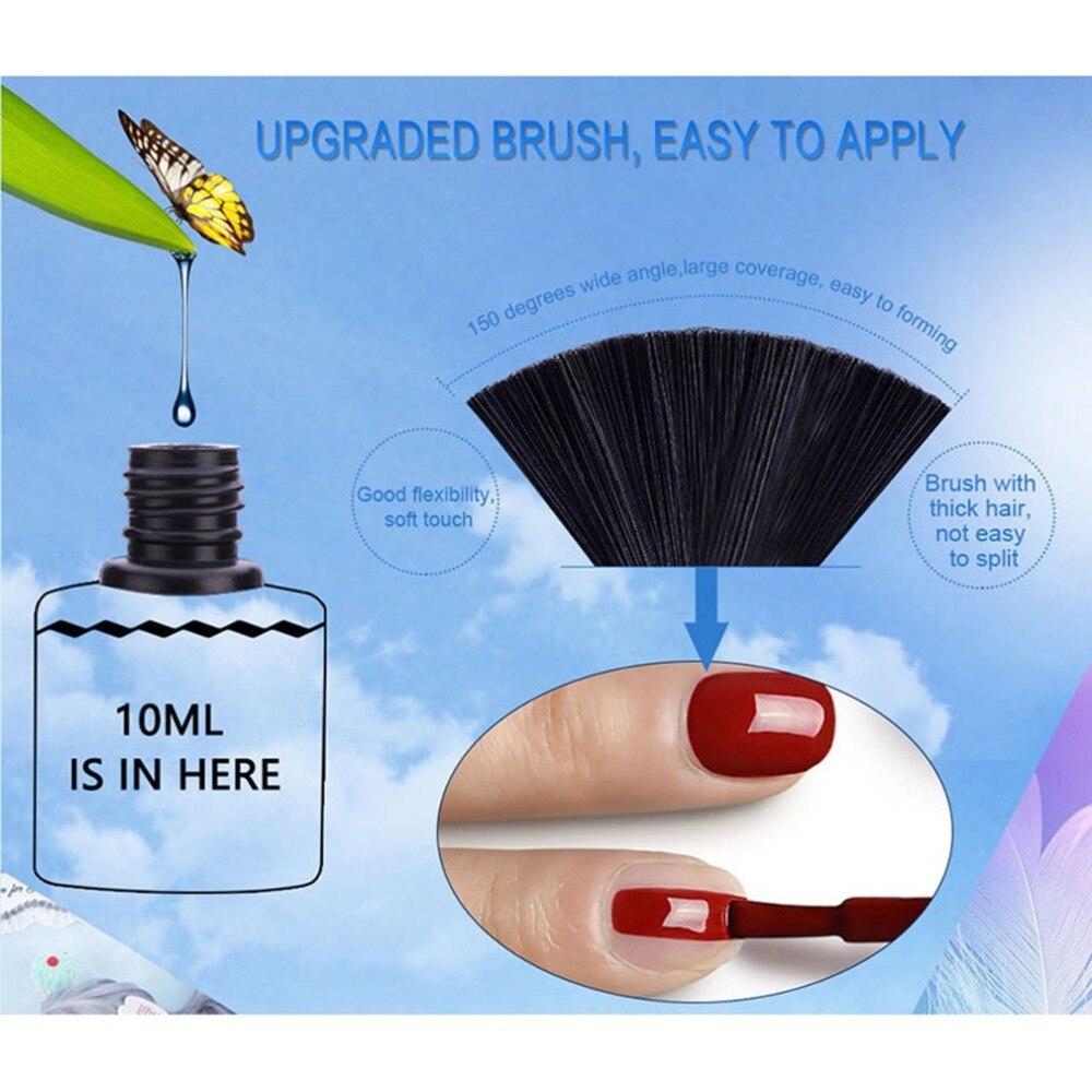 Nail Art Nail Gel Polish UV LED Lamp Gel Polish Nail Art Gel Portable Nail Art Design for Salon - ebowsos