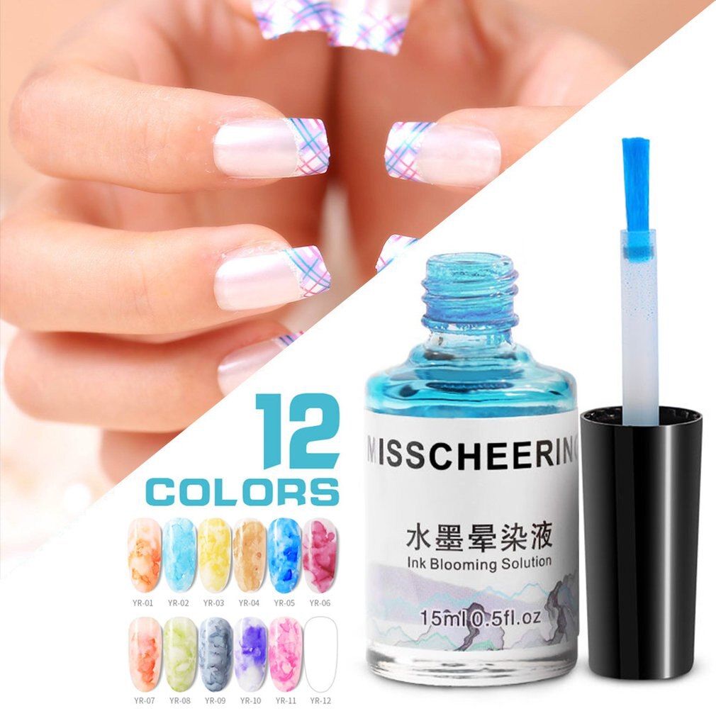 Nail Ink Smudge Bubble Margin Marbling Gradient Nail Japanese Water Dyeing Painted Nail Manicure Products - ebowsos