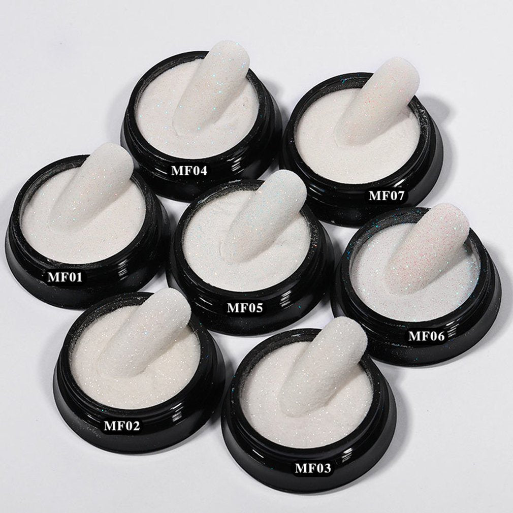 Nail Jewelry Black Yarn Powder Nail White Hair Wool Powder Snow Melting Powder Black New Sugar Powder Sweater Powder - ebowsos