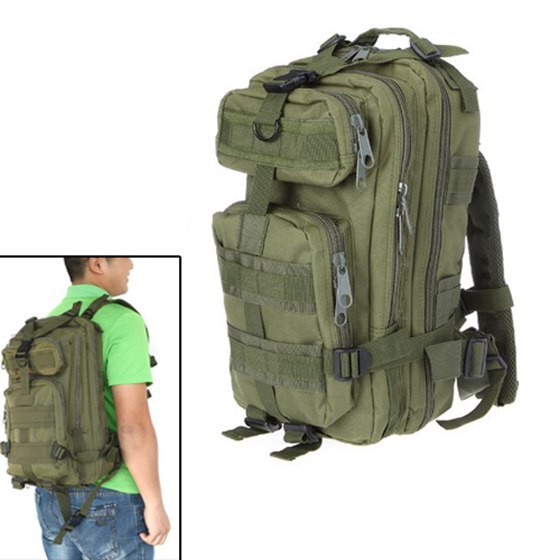 New 30L Nylon   Military  Backpack Rucksacks   Trekking Bag Army Green - ebowsos