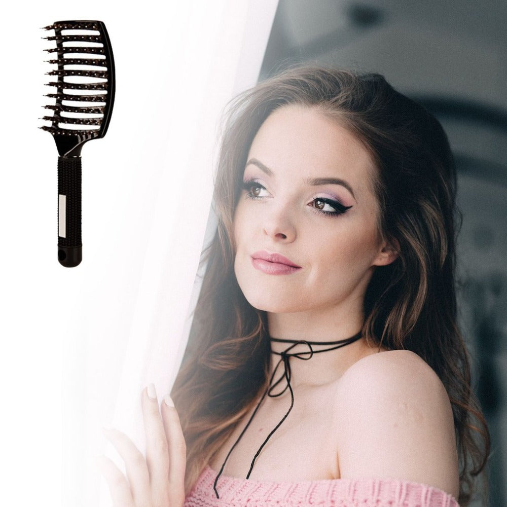 New Anti-static magic comb for hair Healthy Paddle Cushion  Free Heat Barber Salon Hair Care Vent Tine Teeth Massage Hair brush - ebowsos