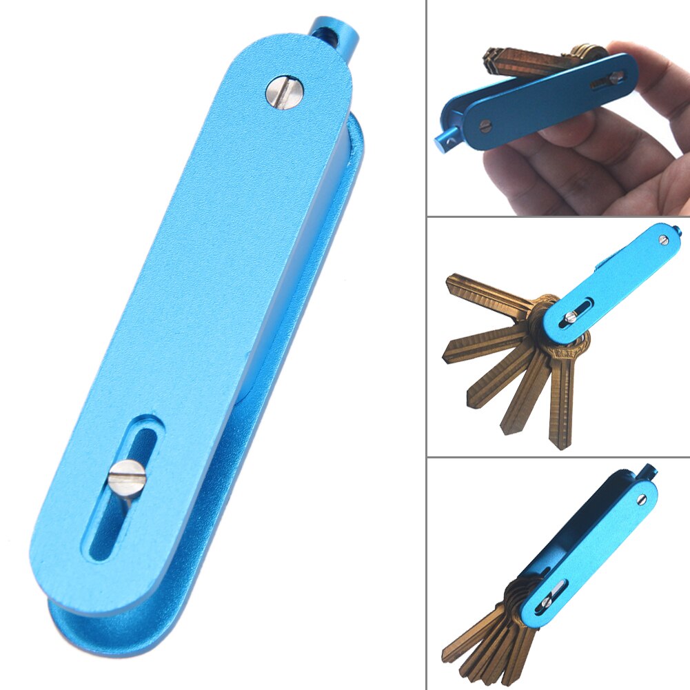 New Arrival Hiking Tools Key Holder For Camping EDC Gear Aluminum Hard Key Holder Clip Organizer Folder Keychain Pocket Hot-ebowsos