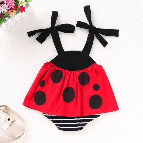 New Arrivels Baby Girl Animals Romper Tutu Dress Clothes Newborn Infant Kid Sleeveless Outfits Set - ebowsos