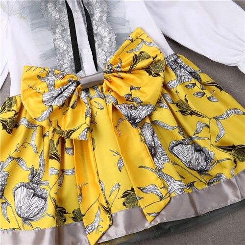 New Arrivels Toddler Baby Girls Lace Floral Princess Party Bow Shirt Tutu Dress Clothes - ebowsos