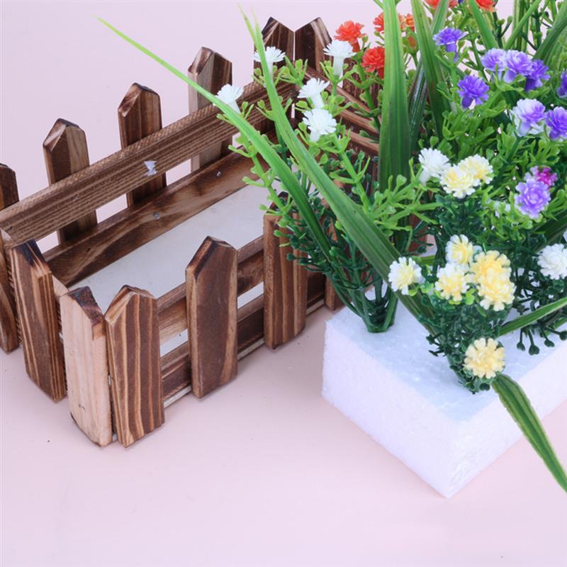 New Artificial Plant Fashion Creative Fake Flower Fake Plant With Fence For Home Office Kitchen-ebowsos