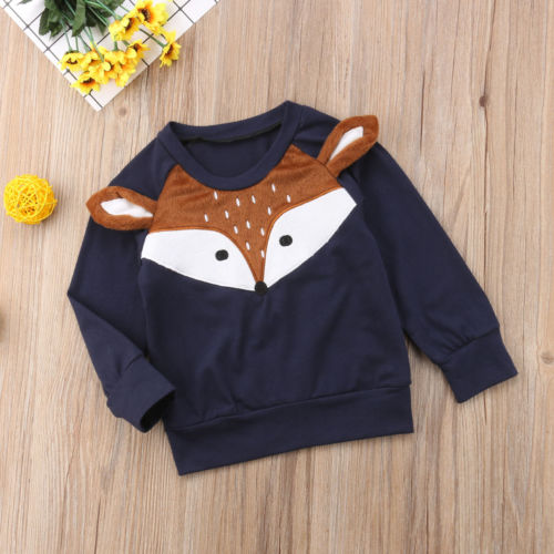 New Autumn Winter Toddler Hoodies Newborn Kid Baby Girl Boy Sweatershirt Long Sleeve Loose Shirt Children Casual Clothes - ebowsos