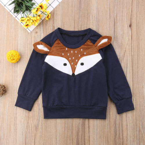 New Autumn Winter Toddler Hoodies Newborn Kid Baby Girl Boy Sweatershirt Long Sleeve Loose Shirt Children Casual Clothes - ebowsos