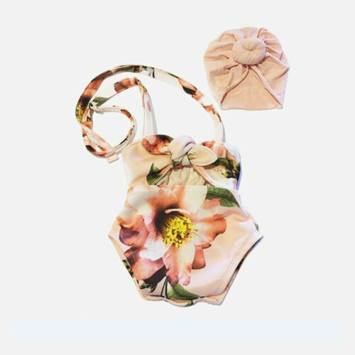 New Baby Girl Flower Halter Jumpsuit Romper Outfit Sunsuit Summer Clothes - ebowsos