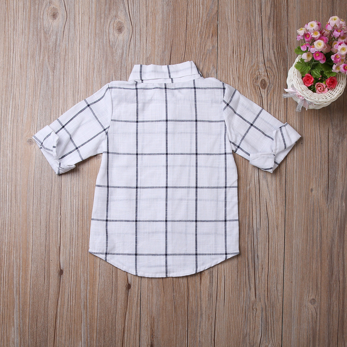 New Baby Girls Toddler Plaids Shirt Skirt Dress Set Kids Clothes Outfits Fashion - ebowsos