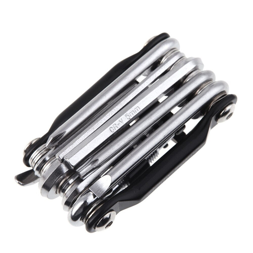 New Bicycle Tool Set 11in1 Multifunction Bicycle Repair Tool Bike Practical Repair Kit Wrench Screwdriver Chain Cutter Tools-ebowsos