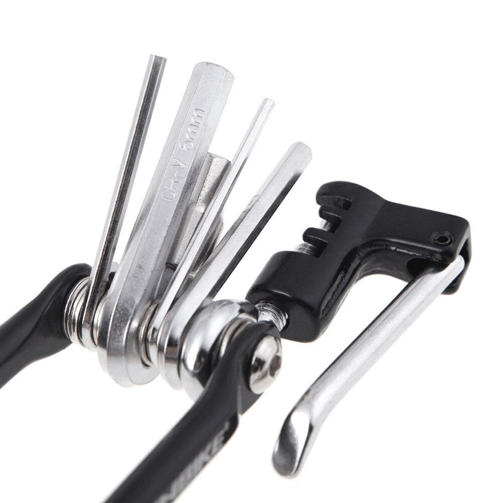 New Bicycle Tool Set 11in1 Multifunction Bicycle Repair Tool Bike Practical Repair Kit Wrench Screwdriver Chain Cutter Tools-ebowsos