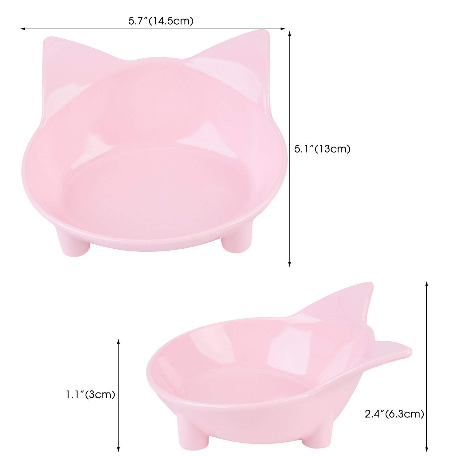 New Cat-Shaped Pet Cat Single Bowl Cat Food Bowl Anti-Slip Multi-Purpose Pet Feeding Bowl Cat Water Bowl Pet Household Supplies-ebowsos