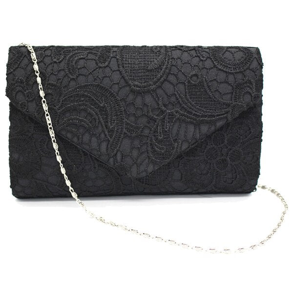 New Classy Lace Clutch Envelope Bag Bridal Designer Ladies Evening Party Prom - ebowsos