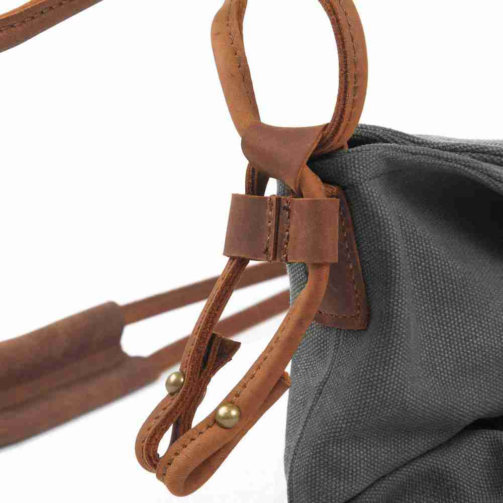 New Crossbody Bag for Women, Slouch Bag, Canvas Shoulder Bag Flap Crossbody Bag for School Shopping(gray) - ebowsos