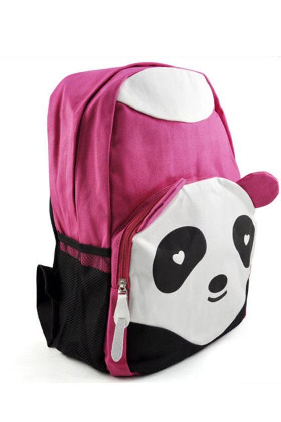 New  Cute Panda Canvas Backpack Rucksack Lady Girl Boy Student Book Bag Schoolbag - blue - ebowsos