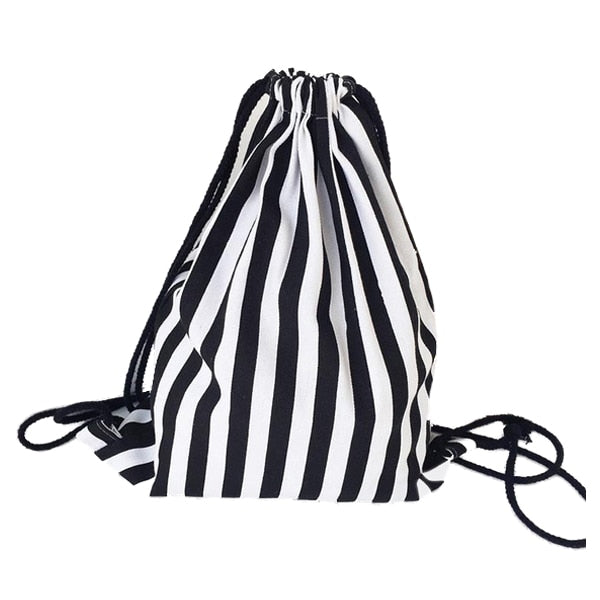 New Drawstring Backpack Canvas Draw String Bag Sac A Dos Rucksack Sack Mochila Feminina - ebowsos