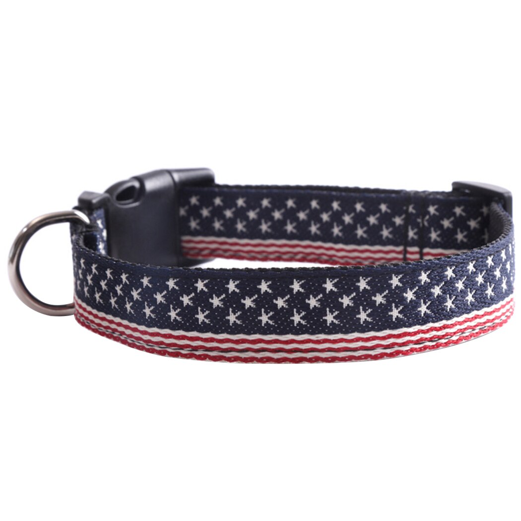 New Fashion Adjustable Medium And Large Dog American Flag Printed Pet Costume Collar Pet Decoration Supplies-ebowsos